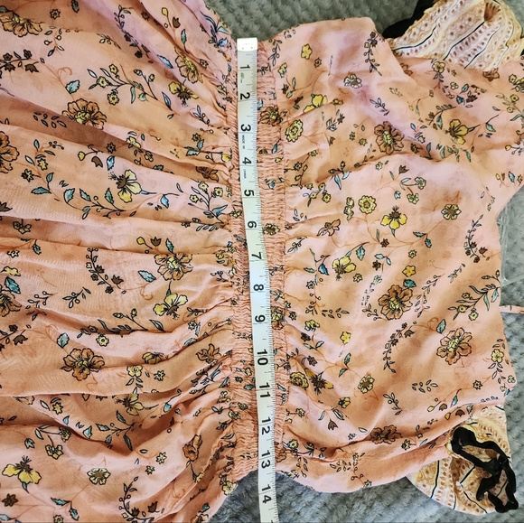 Floral Peach Mini Dress - Picture 8 of 12